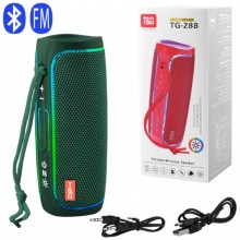 Портативная беспроводная Bluetooth колонка с LED подсветкой TG288 Тёмно-зелёная Портативная беспроводная Bluetooth колонка с LED подсветкой TG288 Тёмно-зелёная
