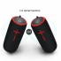 Портативная Bluetooth колонка Hopestar P21 ФМ, MP3, USB Чёрная с красным
