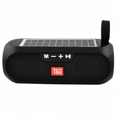 Портативная переносная Bluetooth колонка TG-182  радио и солнечной батареей Чёрная