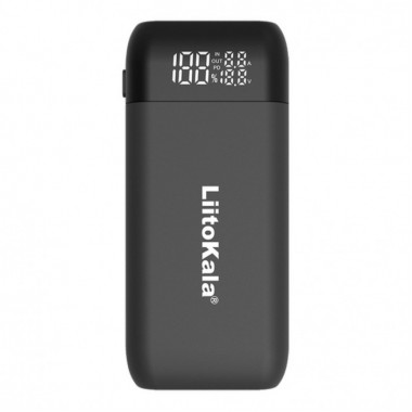Повербанк-корпус/зарядка Liitokala Lii-MP2, 2x18650-21700, USB-C QC+PD, LCD, Box (Power Bank Case) Тёмно-Серый