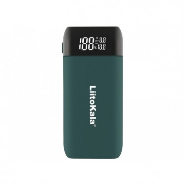 Повербанк-корпус/зарядка Liitokala Lii-MP2, 2x18650-21700, USB-C QC+PD, LCD, Box (Power Bank Case) Зелёный