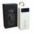 Power bank ENERX 40000mAh PD22,5W + быстрая зарядка батарея зарядка 4 встроенных кабеля Белый
