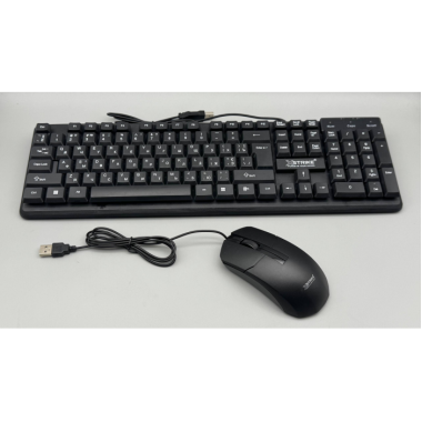 Проводная клавиатура + мышка XSTRIKE X-1012 USB OFFICE