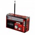Радиоприёмник колонка с радио FM USB MicroSD и фонариком Golon RX-381 на аккумуляторе Красный