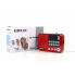 Радиоприёмник с FM USB MicroSD BKK S99 радио на аккумуляторе 18650 Красный