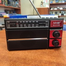 Радиоприёмник с солнечной панелью FM USB MicroSD и фонариком NS-8126S на аккумуляторе Чёрный с красным Радиоприёмник с солнечной панелью FM USB MicroSD и фонариком NS-8126S на аккумуляторе Чёрный с красным