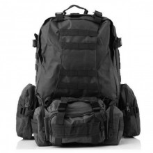 Рюкзак тактический военный с подсумками 55 л Tactical Backpack B08 Чёрный Рюкзак тактический военный с подсумками 55 л Tactical Backpack B08 Чёрный