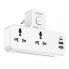 Сетевой разветвитель фильтр LDNIO SC2311 на 2 розетки 2 USB 3A + Type C