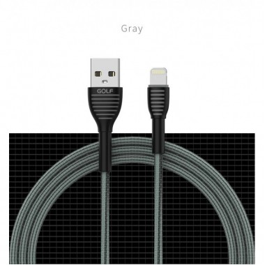 Шнур для зарядки для Iphone - USB GOLF GC-74 кабель 1 метр Чёрный