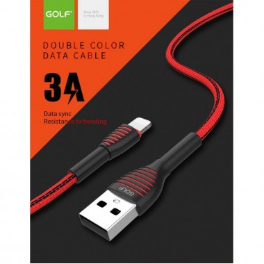 Шнур для зарядки для Iphone - USB GOLF GC-74 кабель 1 метр Красный