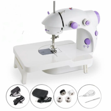 Портативная швейная машинка Mini Sewing SM202A с столом 4 в 1 адаптером 220В и педалью Портативная швейная машинка Mini Sewing SM202A с столом 4 в 1 адаптером 220В и педалью
