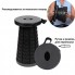 Складной туристический стул 47 см Telescopic stool для пикника туризма рыбалки походный табурет Чёрный