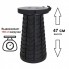 Складной туристический стул 47 см Telescopic stool для пикника туризма рыбалки походный табурет Чёрный