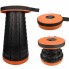 Складной туристический стул 47 см Telescopic stool для пикника туризма рыбалки походный табурет Оранжевый