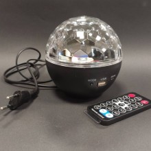 Светодиодный диско-шар (дискошар) Led magic ball light c Bluetooth и пультом Чёрный Светодиодный диско-шар (дискошар) Led magic ball light c Bluetooth и пультом Чёрный