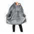 Толстовка-плед с капюшоном Huggle Hoodie Ultra Plush Blanket | Плюшевая кофта | Плед с рукавами Oversize СЕРЫЙ