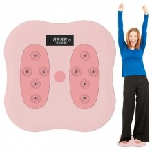 Тренажер вращающийся диск Waist Twisting Disc с подсчетом калорий и массажем для стоп Массажер для ног Розовый Тренажер вращающийся диск Waist Twisting Disc с подсчетом калорий и массажем для стоп Массажер для ног Розовый