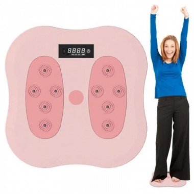 Тренажер вращающийся диск Waist Twisting Disc с подсчетом калорий и массажем для стоп Массажер для ног Розовый