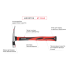 Молоток каменщика 510 г.,ручка из фибергласа INTERTOOL HT-0240