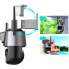 Уличная охранная WIFI камера видеонаблюдения Dual Lens Поворотная камера с сиреной P11