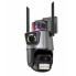 Уличная охранная WIFI камера видеонаблюдения Dual Lens Поворотная камера с сиреной P11