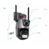 Уличная охранная WIFI камера видеонаблюдения Dual Lens Поворотная камера с сиреной P11