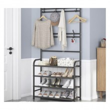 Универсальная вешалка для одежды New simple floor clothes rack size 60X29.5X151 см Чёрная Универсальная вешалка для одежды New simple floor clothes rack size 60X29.5X151 см Чёрная