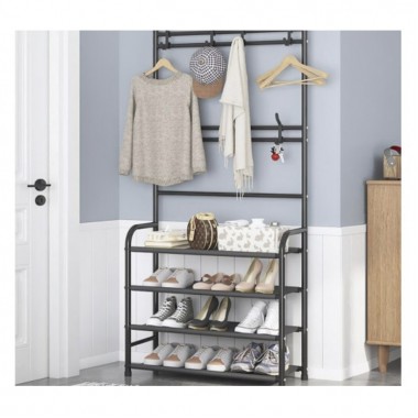 Универсальная вешалка для одежды New simple floor clothes rack size 60X29.5X151 см Чёрная