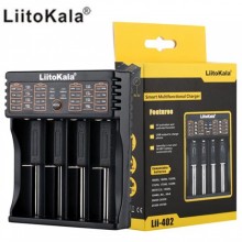 Универсальное зарядное устройство LiitoKala Lii-402 для 4-х аккумуляторов 18650, АА, ААА Li-Ion, LiFePO4, Ni-Mh PowerBank Универсальное зарядное устройство LiitoKala Lii-402 для 4-х аккумуляторов 18650, АА, ААА Li-Ion, LiFePO4, Ni-Mh PowerBank