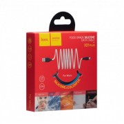 USB Кабель Micro USB HOCO X21 Plus "Silicone" 1М черно-белый