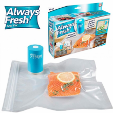 Вакууматор, Вакуумный упаковщик ручной для продуктов Vacuum Sealer Always Fresh в наборе 6 шт Вакууматор, Вакуумный упаковщик ручной для продуктов Vacuum Sealer Always Fresh в наборе 6 шт