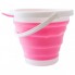 Ведро 5 литров туристическое складное Collapsible Bucket Розовое
