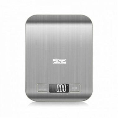 Весы кухонные электронные 5кг DSP KD7012 металлические + батарейки