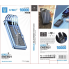 Внешний аккумулятор с солнечной панелью Power bank UKC 8285 10000 Mah зарядка кабель 4в1 Синий