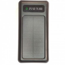 Внешний аккумулятор с солнечной панелью Power bank UKC 8412 20000 Mah зарядка кабель 4в1 Чёрный Внешний аккумулятор с солнечной панелью Power bank UKC 8412 20000 Mah зарядка кабель 4в1 Чёрный