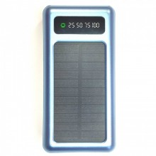 Внешний аккумулятор с солнечной панелью Power bank UKC 8412 20000 Mah зарядка кабель 4в1 Синий Внешний аккумулятор с солнечной панелью Power bank UKC 8412 20000 Mah зарядка кабель 4в1 Синий