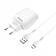 Зарядное сетевое HOCO C78A Highway 2USB 2.4A Micro USB Белый Зарядное сетевое HOCO C78A Highway 2USB 2.4A Micro USB Белый