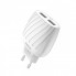 Зарядное сетевое HOCO C78A Highway 2USB 2.4A Micro USB Белый