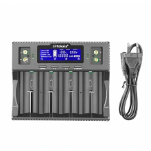 Зарядное устройство LiitoKala Lii-D4XL на 4+2 каналов для Ni-Mh/Li-ion/LiFePo4/крона, 220V/12V, LED+LCD Зарядное устройство LiitoKala Lii-D4XL на 4+2 каналов для Ni-Mh/Li-ion/LiFePo4/крона, 220V/12V, LED+LCD
