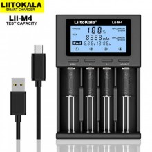 Интеллектуальное зарядное устройство LiitoKala Lii-M4 для АА, ААА, 18650, 26650 Li-ion, Ni-MH/Ni-Cd аккумуляторов с функцией PowerBank Интеллектуальное зарядное устройство LiitoKala Lii-M4 для АА, ААА, 18650, 26650 Li-ion, Ni-MH/Ni-Cd аккумуляторов с функцией PowerBank