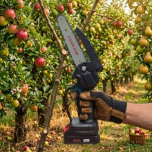 Бесщеточная Аккумуляторная цепная мини-пила 6 inch Electric SAW в кейсе / 2 аккумулятора + очки Бесщеточная Аккумуляторная цепная мини-пила 6 inch Electric SAW в кейсе / 2 аккумулятора + очки