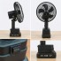 Аккумуляторный настольный вентилятор 21V, поворотный вентилятор с наклоном