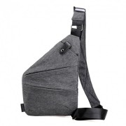 Сумка-мессенджер Cross Body для правшей Серая