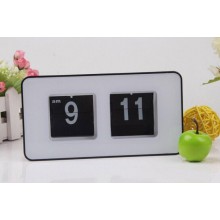 Перекедний годинник Flip Clock Чорний, білий циферблат.