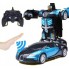 Машинка радиоуправляемая трансформер Robot Car Bugatti Size12 Голубая|Робот-трансформер на радиоуправлении.