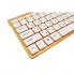 Беспроводная русская клавиатура mini и мышь keyboard 908 + приёмник Золотая