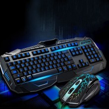 Игровая проводная клавиатура с мышкой и LED подсветкой V100 Игровая проводная клавиатура с мышкой и LED подсветкой V100