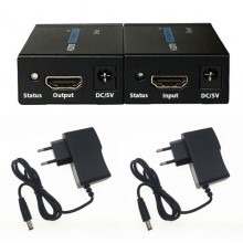 HDMI удлинитель по RJ45 витой паре + ИК-сигнал, активный до 120м HDMI удлинитель по RJ45 витой паре + ИК-сигнал, активный до 120м