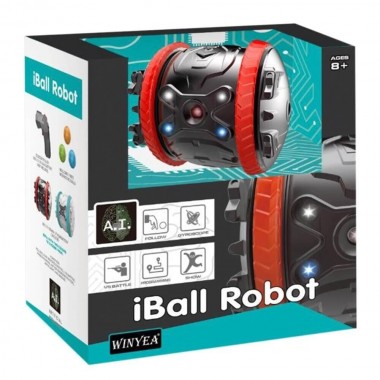 Программируемый робот игрушка iBall Robot игровой набор с дистанционным пультом для детей и собак Чёрный