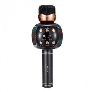 Беспроводной микрофон караоке блютуз WSTER WS-2911 Bluetooth динамик USB Камуфляж